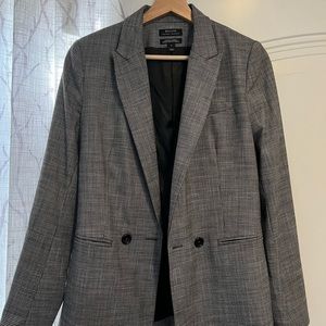 Checkered Dark Gray Blazer